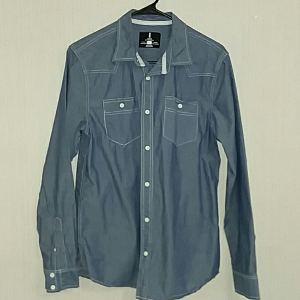 Jeans by Buffalo pin stripe dress shirt